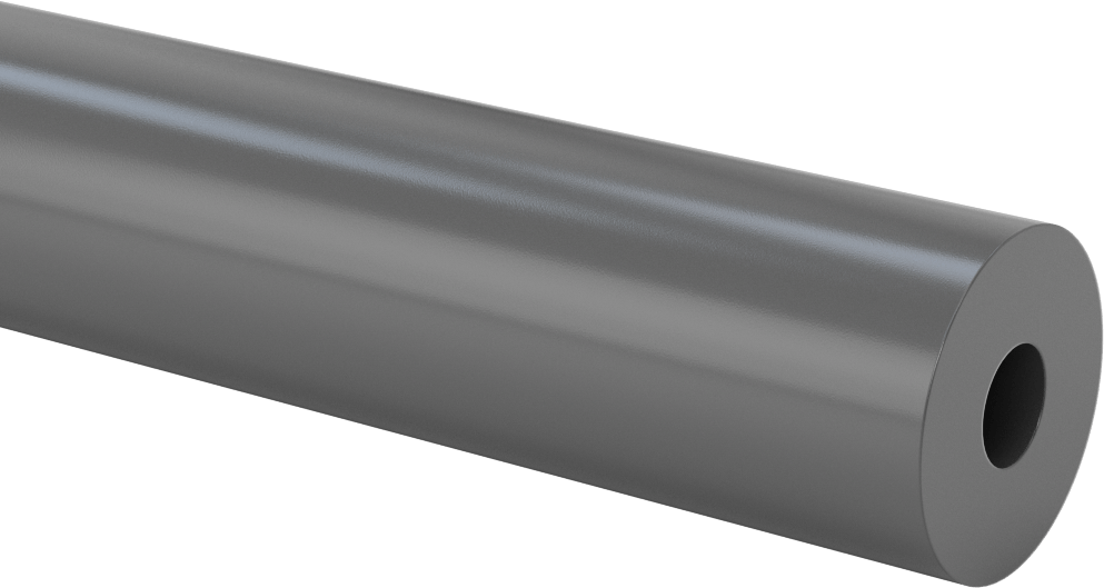 Kimyasal Dirençli Büyük Boy Yuvarlak PVC Boru, 17/32" Duvar Kalınlığı, 1-5/8" OD, 9/16" ID