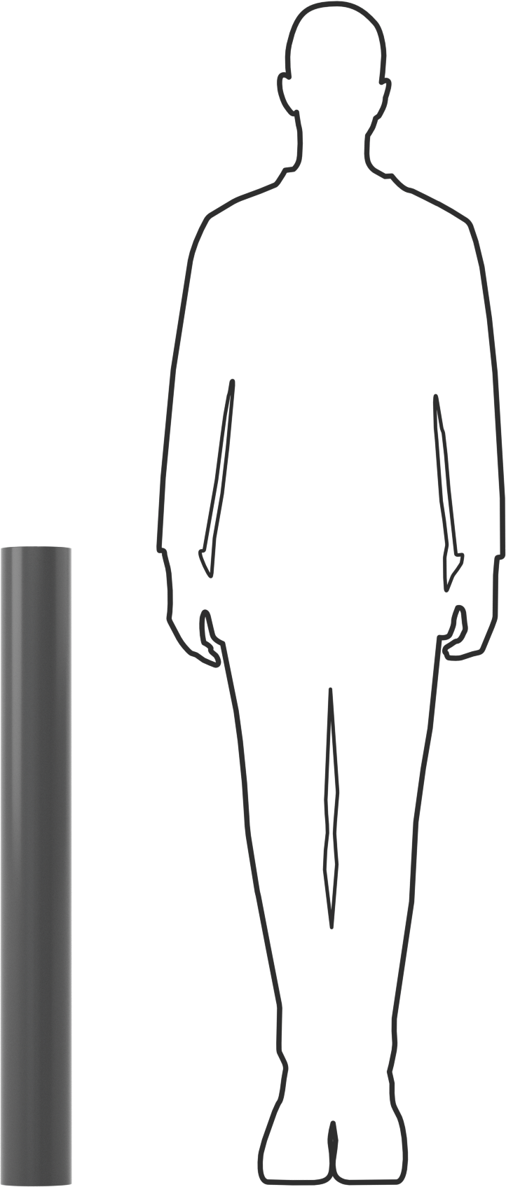 Kimyasal Dirençli Büyük Boy Yuvarlak PVC Boru, 3/4" Duvar Kalınlığı, 4" OD, 2-1/2" ID