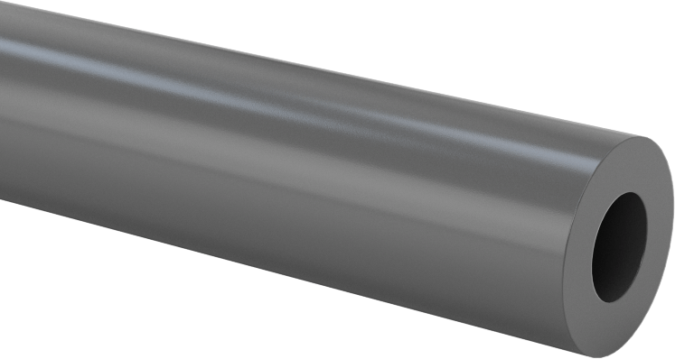 Kimyasal Dirençli Büyük Boy Yuvarlak PVC Boru, 1/8" Duvar Kalınlığı, 1/2" OD, 1/4" ID
