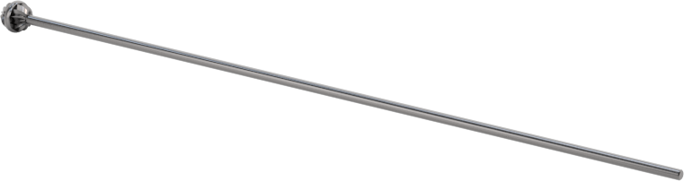 Çapraz Delikler için CNC Montajlı Freze Ucu, Bilye, 0,03" Şaft Çapı, 3/32“ Çap x 1/8” Uzun Başlık