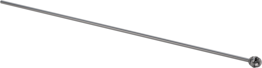 Çapraz Delikler için CNC Montajlı Freze Ucu, Bilye, 0,045 inç Şaft Çapı, 1/8“ Çap x 5/32” Uzun Baş