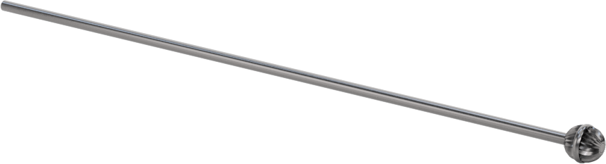 Çapraz Delikler için CNC Montajlı Freze Ucu, Bilye, 0,061" Şaft Çapı, 3/16“ Çap x 7/32” Uzunluk Baş