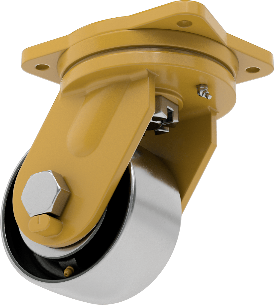 7-1/2“ x 6” Plakalı Colossus Tekerlek, Ekstra Yüksek Kapasiteli, 6" Çaplı Metal Tekerlekli Döner Tekerlek