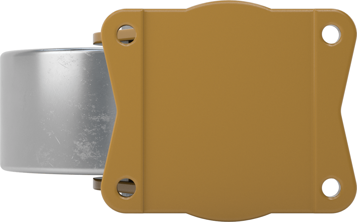 7-1/2“ x 6” Plakalı Colossus Tekerlek, Ekstra Yüksek Kapasiteli, 10" Çaplı Metal Tekerlekli Döner