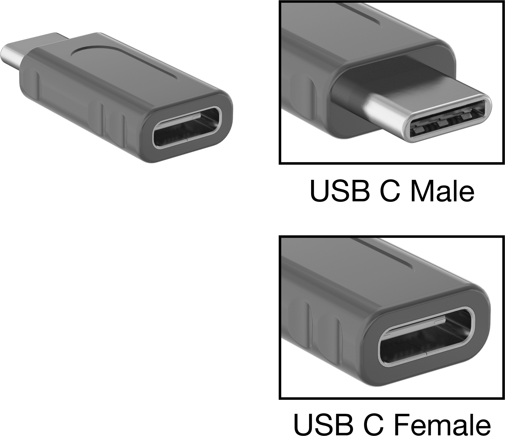 USB Adaptörü, USB C Erkek x USB C Dişi