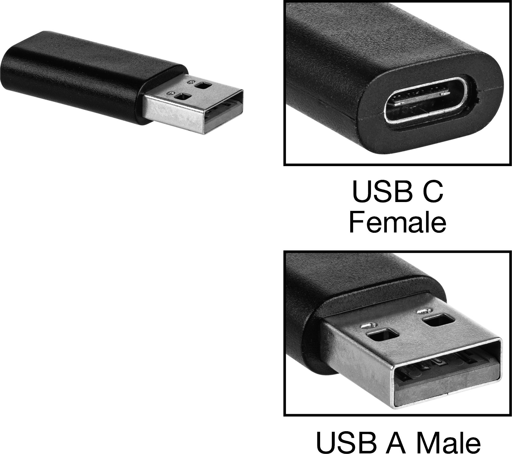USB Adaptörü, Ters Çevrilebilir USB C Dişi x USB A Erkek