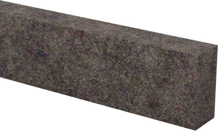 F7 Keçe Şerit, Orta, Yapışkan Arka Yüz, 10 ' Uzunluk, 1/4" Genişlik, 1/2" Kalınlık