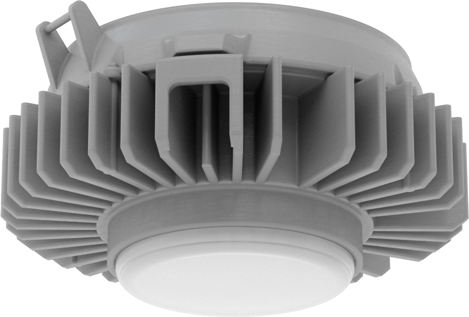 Yenileme Yuvarlak Körfez Işığı, Tehlikeli Ortam, 14-11/16" Toplam Çap, 10400 Lumens
