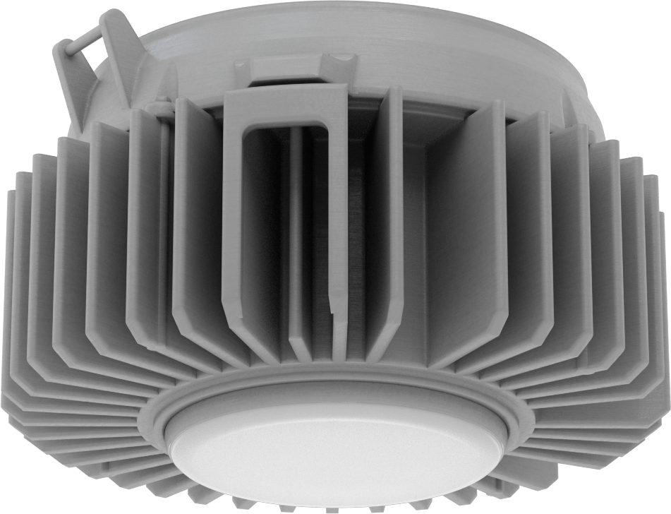 Yenileme Yuvarlak Körfez Işığı, Tehlikeli Ortam, 14-3/4" Toplam Çap, 13600 Lumens