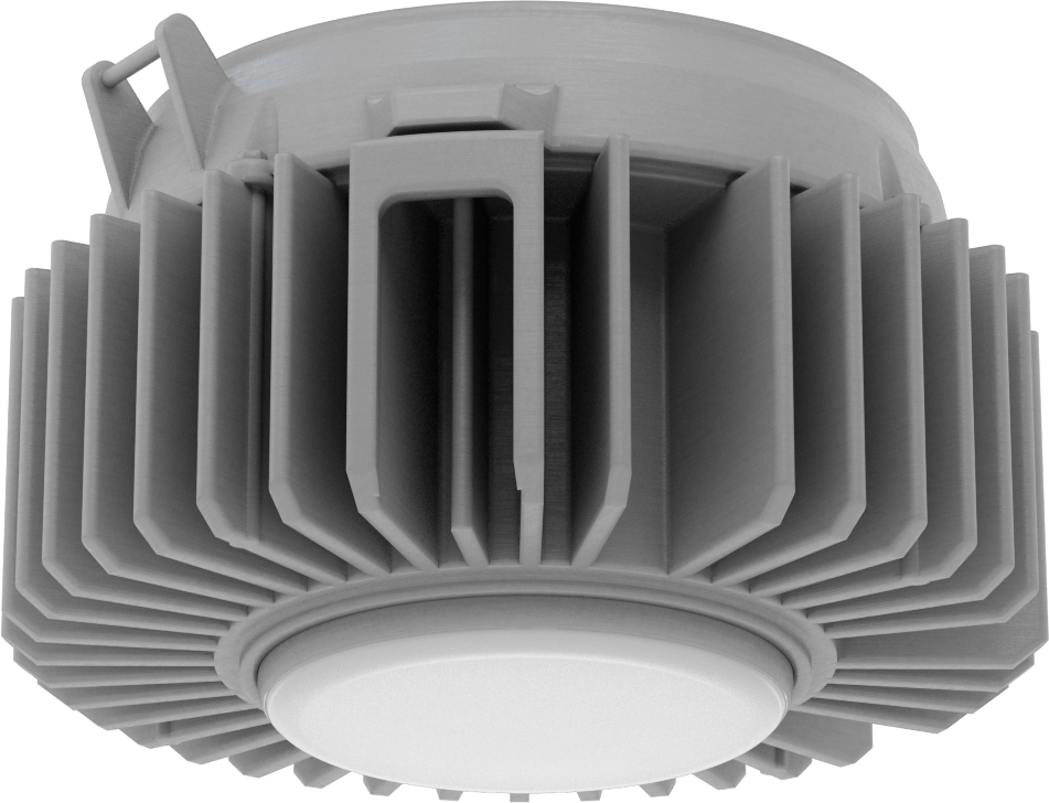 Yenileme Yuvarlak Körfez Işığı, Tehlikeli Ortam, 14-3/4" Toplam Çap, 20100 Lumens