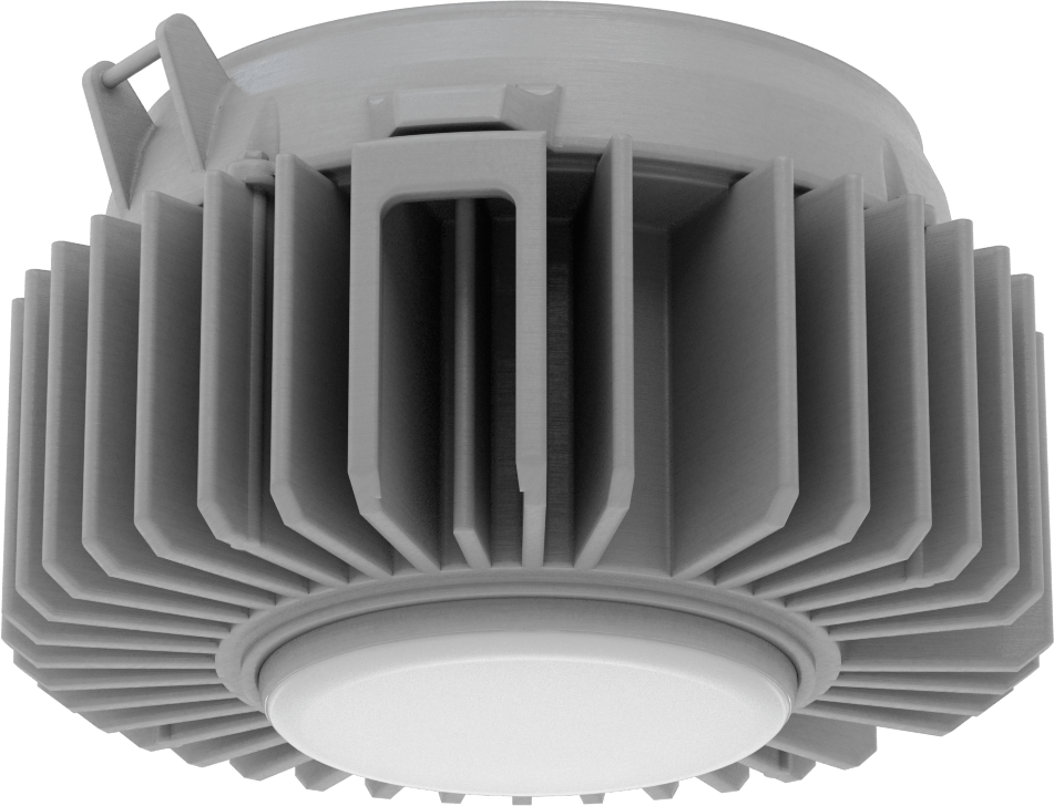 Yenileme Yuvarlak Körfez Işığı, Tehlikeli Ortam, 14-3/4" Toplam Çap, 26050 Lumens