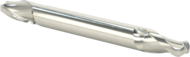 İki Freze Uçlu Karbür Küresel Freze, Kaplamasız, 2 Yiv, 1/4" Freze Çapı, 2-1/2" Toplam Uzunluk