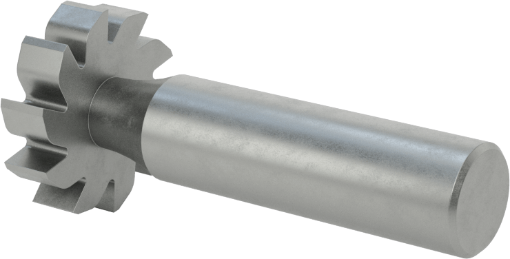 Hızlı Kesim Yüksek Hızlı Çelik Anahtar Yuvası Uçlu Freze, 808 Numaralı Woodruff ANSI Anahtarı için, 1/4" Kalınlık