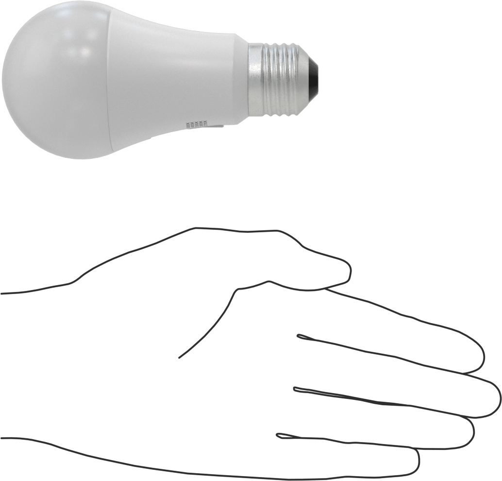 Hareket Algılayıcı Vidalı Tabanlı LED Ampul, A19, 60W Eşdeğer Akkor, 800 Lumens