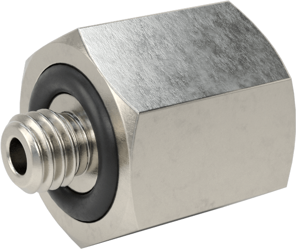 Minyatür Orta Basınçlı 316 Paslanmaz Çelik Boru Bağlantı Parçası, Düz Adaptör, 1/8 NPT Dişi x M5 x 0,8 mm Erkek