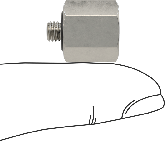 Minyatür Orta Basınçlı 316 Paslanmaz Çelik Boru Bağlantı Parçası, Düz Adaptör, 1/8 NPT Dişi x M5 x 0,8 mm Erkek