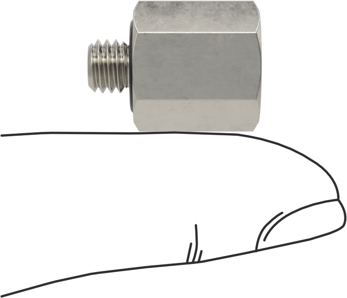 Minyatür Orta Basınçlı 316 Paslanmaz Çelik Boru Bağlantı Parçası, Düz Adaptör, 1/8 NPT Dişi x M6 x 1 mm Erkek