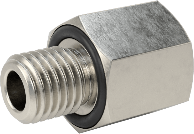 Minyatür Orta Basınçlı 316 Paslanmaz Çelik Boru Bağlantı Parçası, Düz Adaptör, 1/8 NPT Dişi x M8 x 1 mm Erkek