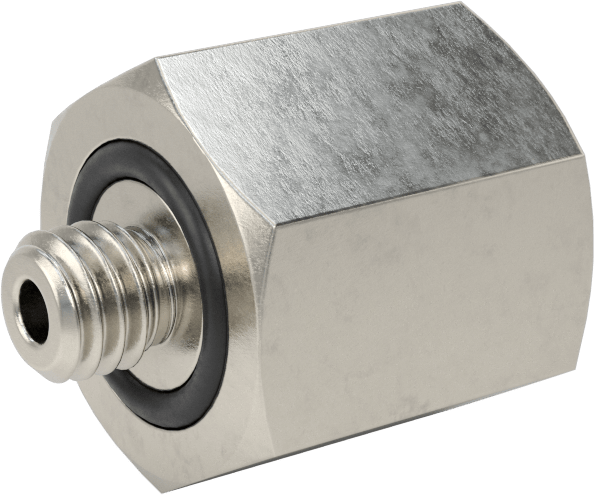 Minyatür Orta Basınçlı 316 Paslanmaz Çelik Boru Bağlantı Parçası, Düz Adaptör, 1/4 NPT Dişi x M6 x 1 mm Erkek