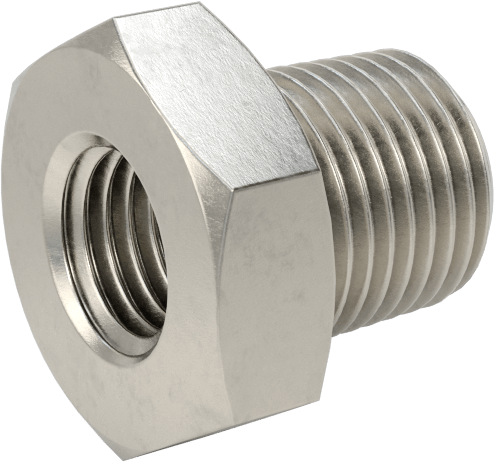 Minyatür Orta Basınçlı 316 Paslanmaz Çelik Boru Bağlantı Parçası, Burç Redüksiyon Adaptörü, 1/8 Erkek x 1/16 Dişi NPT