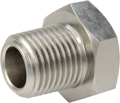 Minyatür Orta Basınçlı 316 Paslanmaz Çelik Boru Bağlantı Parçası, Burç Redüksiyon Adaptörü, 1/8 Erkek x 1/16 Dişi NPT