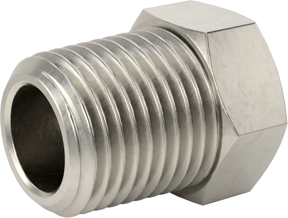 Minyatür Orta Basınçlı 316 Paslanmaz Çelik Boru Bağlantı Parçası, Burç Redüksiyon Adaptörü, 1/8 NPT Erkek, M6 x 1 mm Dişi