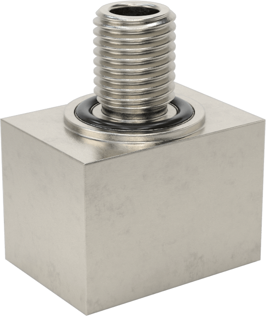 Minyatür Orta Basınçlı 316 Paslanmaz Çelik Boru Bağlantı Parçası, Dirsek adaptörü, 1/4 NPT Dişi x M10 x 1,25 mm Erkek