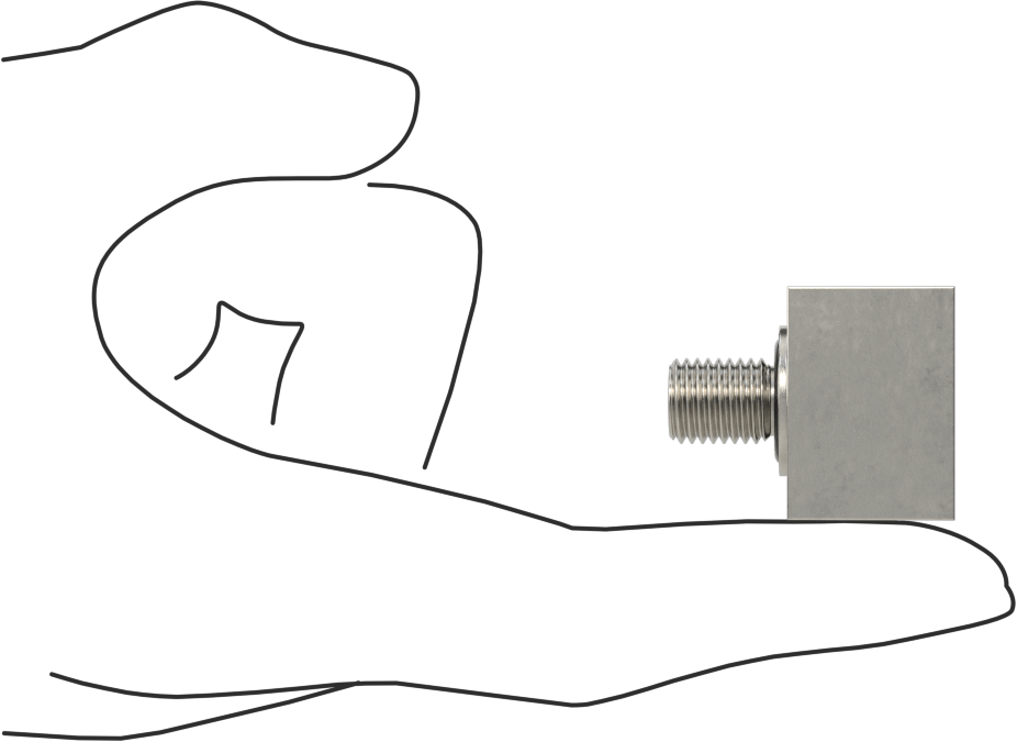 Minyatür Orta Basınçlı 316 Paslanmaz Çelik Boru Bağlantı Parçası, Dirsek adaptörü, 1/4 NPT Dişi x M10 x 1,25 mm Erkek
