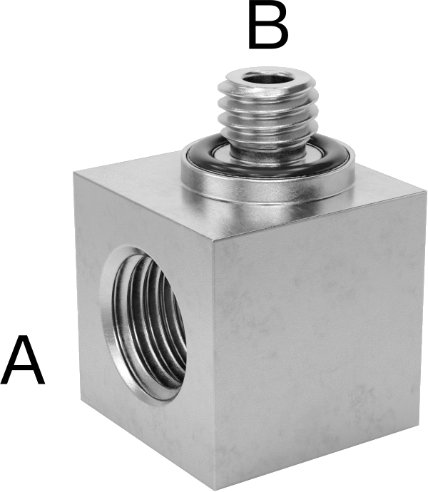 Minyatür Orta Basınçlı 316 Paslanmaz Çelik Boru Bağlantı Parçası, Dirsek adaptörü, 1/16 NPT Dişi x M5 x 0,8 mm Erkek