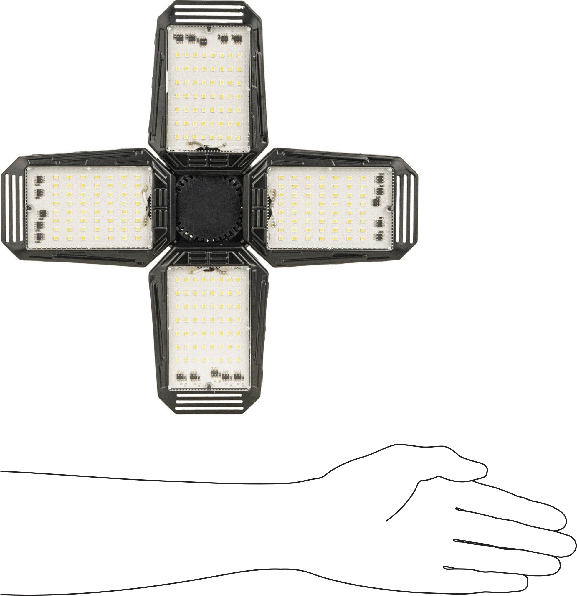 Ultra Parlak Vidalı Tabanlı Panel Ampul, 4 Panel ile, 15000 Lumens