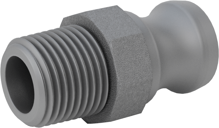 Su için Alüminyum Kam ve Yivli Hortum Bağlantısı, 1/2 numaralı, Düz Plug, 1/2 BSPT Erkek Uç