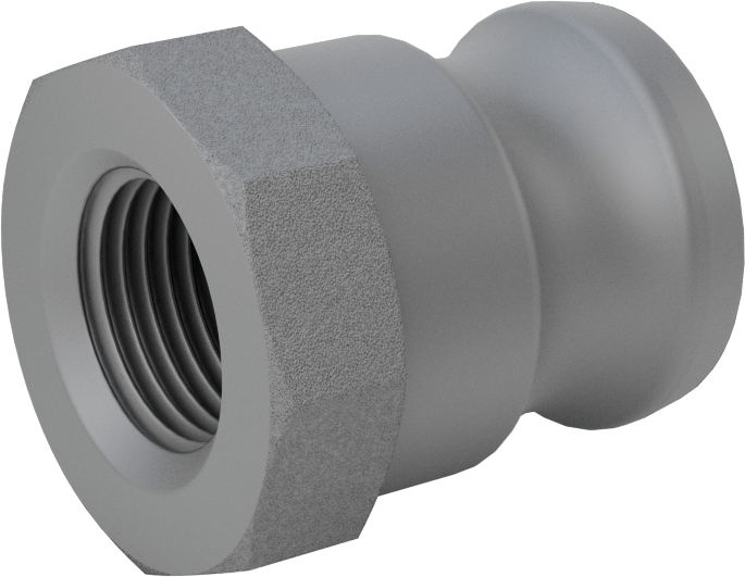 Su için Alüminyum Kam ve Yivli Hortum Bağlantısı, Boyut 3/4, Düz Plug, 1/2 BSPP Dişi Uç