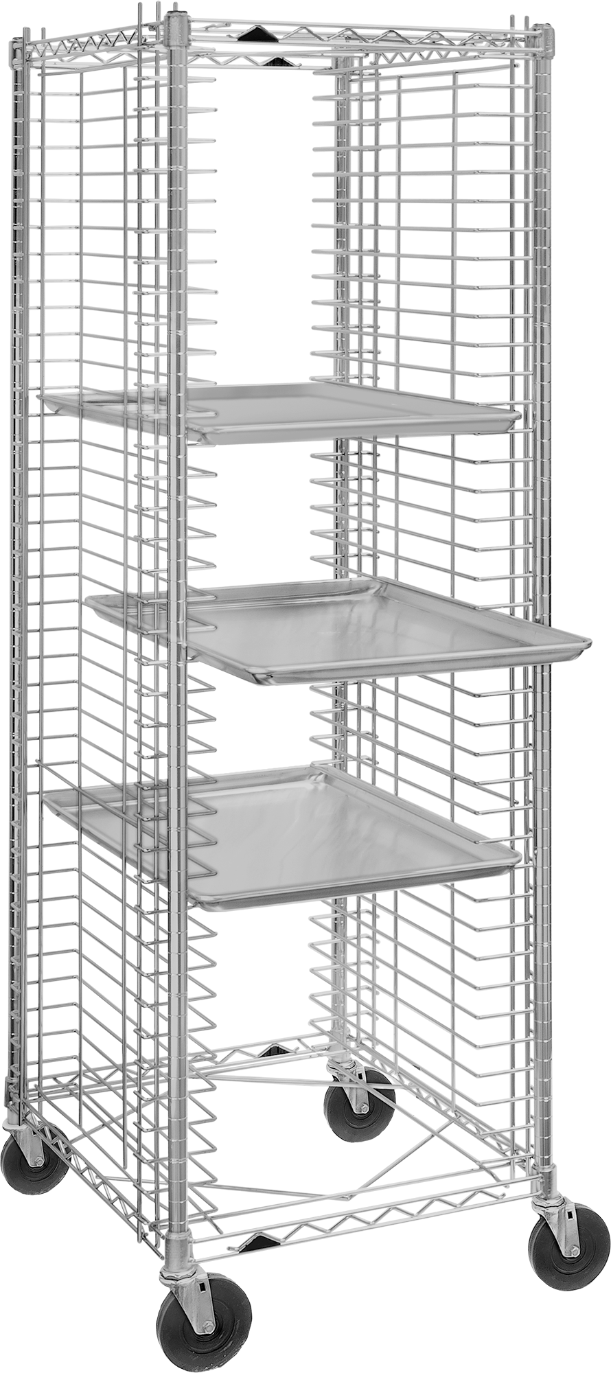 22" Wd. Zinc-Plated Steel Shelving (Shown with Trays)