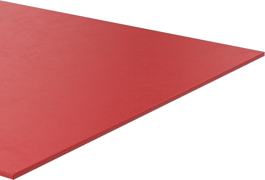 Yüksek Mukavemetli Yüksek Sıcaklık Silikon Şerit, 6" x 24", 1/16" Kalınlık, Kırmızı
