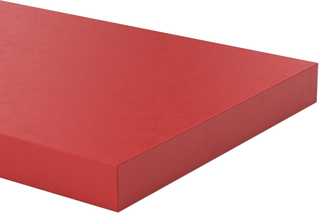 Yüksek Mukavemetli Yüksek Sıcaklık Silikon Şerit, Arka Yüzü Yapışkanlı, 1" x 24", 1/8" Kalınlık, Kırmızı