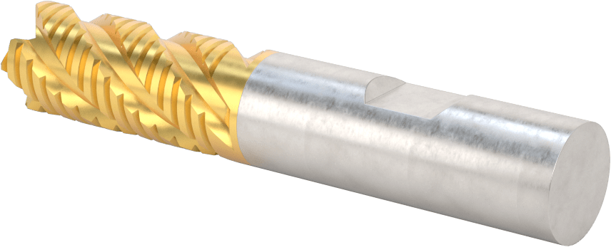 Kaba İşleme Karbür Kare Uçlu Freze, TiN Kaplamalı, 4 Kanallı, 16 mm Freze Çapı, 38 mm Uzun Kesim