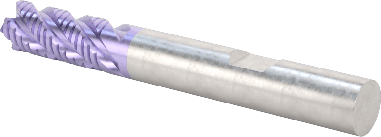 Kaba İşleme Karbür Kare Uçlu Freze, TiAlN Kaplamalı, 4 Kanallı, 8 mm Freze Çapı, 20 mm Uzun Kesim