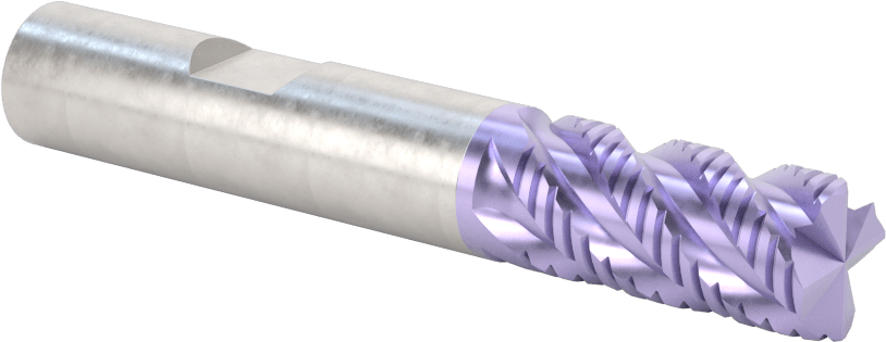 Kaba İşleme Karbür Kare Uçlu Freze, TiAlN Kaplamalı, 4 Kanallı, 12 mm Freze Çapı, 25 mm Uzun Kesim