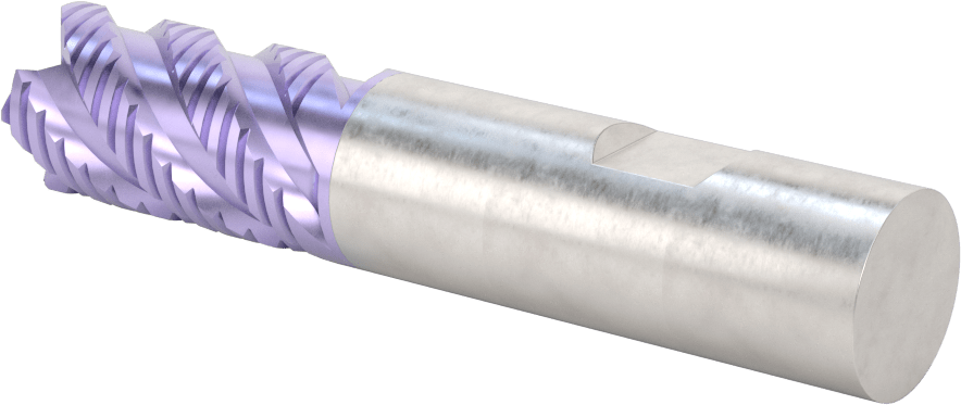 Kaba İşleme Karbür Kare Uçlu Freze, TiAlN Kaplamalı, 4 Kanallı, 20 mm Freze Çapı, 38 mm Uzun Kesim