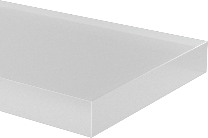 Polipropilen Çubuk, 1-1/2" Genişlik, 1/4" Kalınlık, 4 Fit Uzunluk