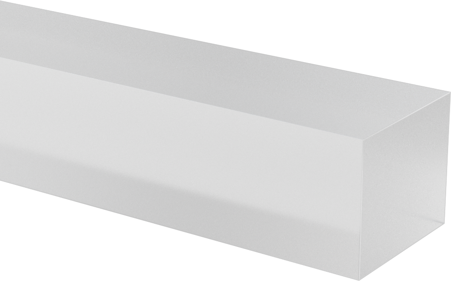 Polipropilen Çubuk, 1-1/2" Genişlik, 1-1/4" Kalınlık