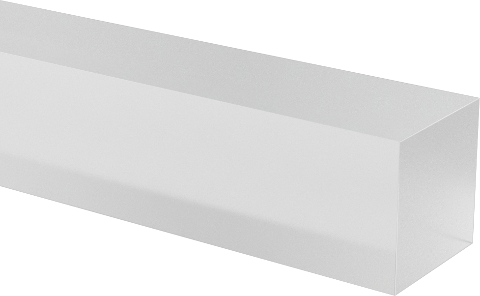 Polipropilen Çubuk, 1-1/2" Genişlik, 1-1/2" Kalınlık