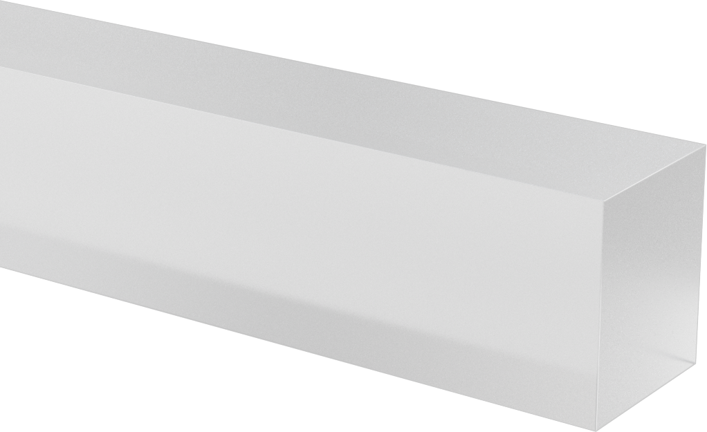 Polipropilen Çubuk, 1-1/2" Genişlik, 1-3/4" Kalınlık