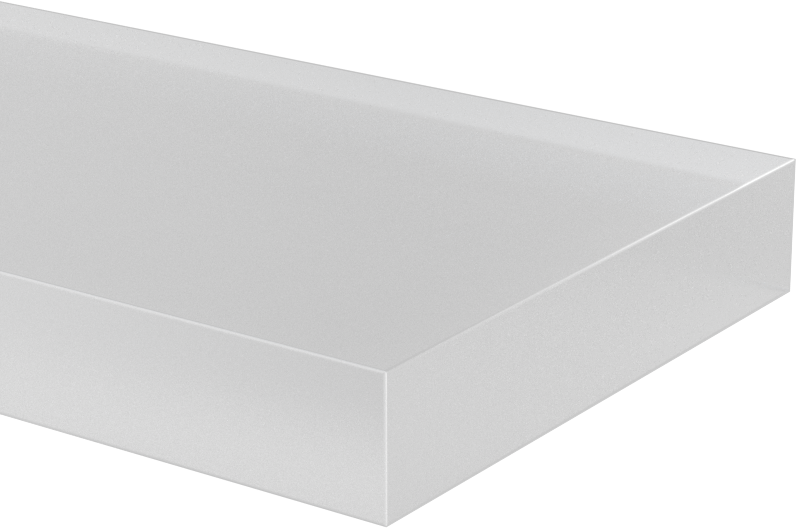 Polipropilen Çubuk, 2-1/2" Genişlik, 1/2" Kalınlık, 4 Fit Uzunluk