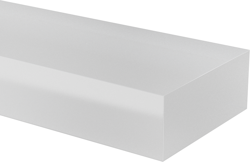 Polipropilen Çubuk, 2-1/2" Genişlik, 1" Kalınlık