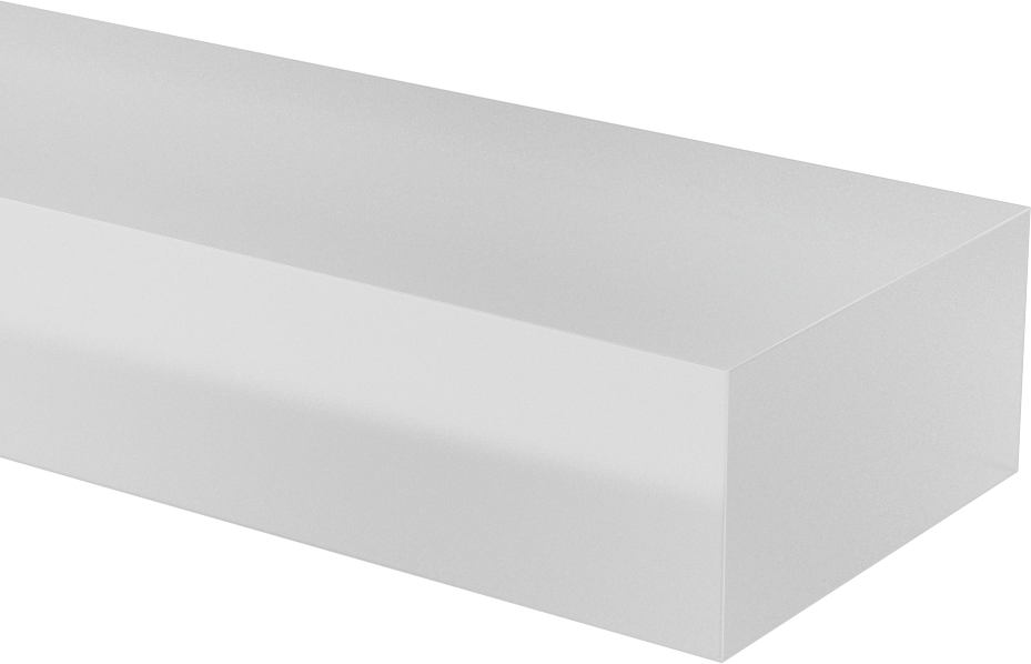 Polipropilen Çubuk, 2-1/2" Genişlik, 1-1/4" Kalınlık