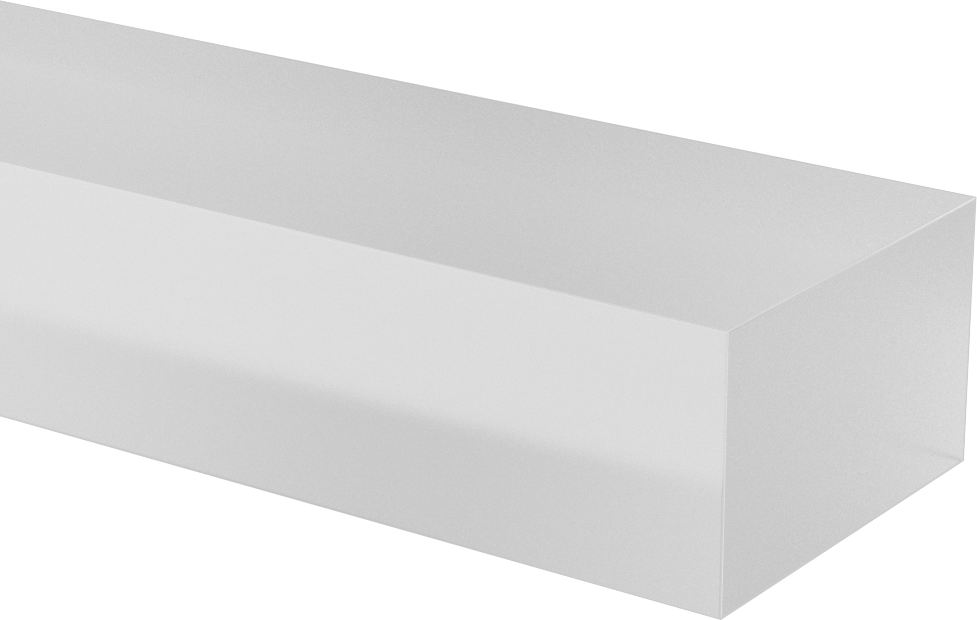 Polipropilen Çubuk, 2-1/2" Genişlik, 1-1/2" Kalınlık