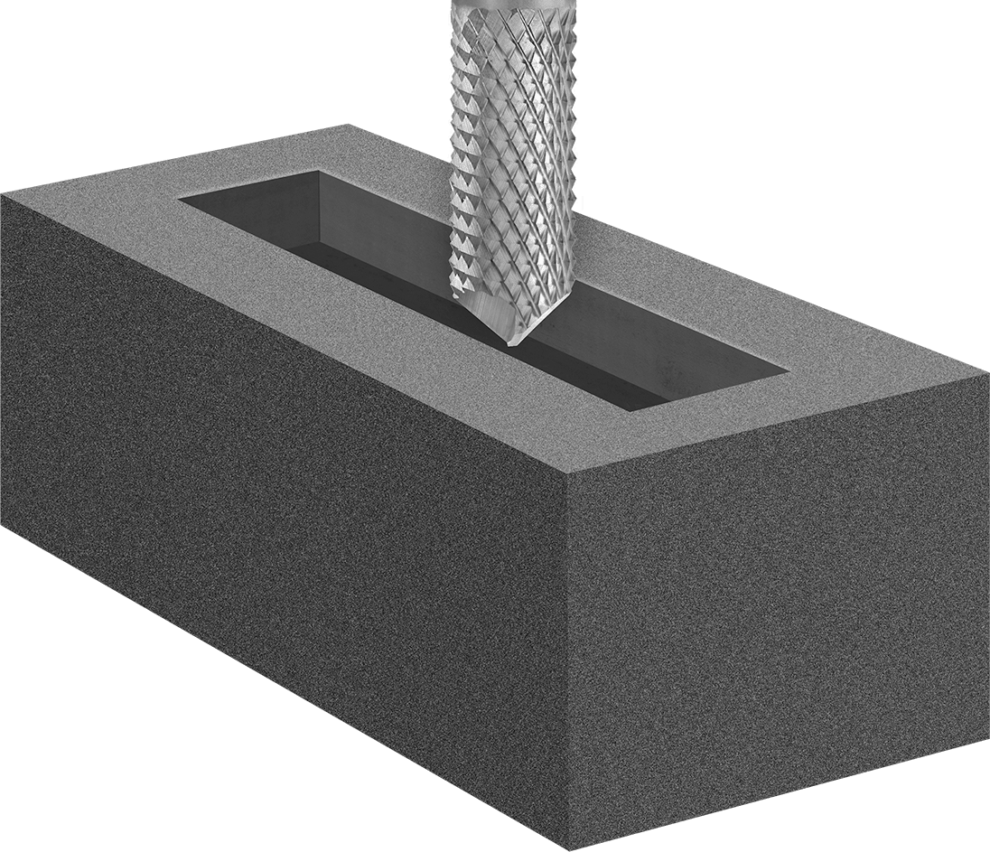 Fiberglas için Freze Ucu, Elmas Desenli Oluklar, 3/8" Çaplı Matkap/Freze Kesimi