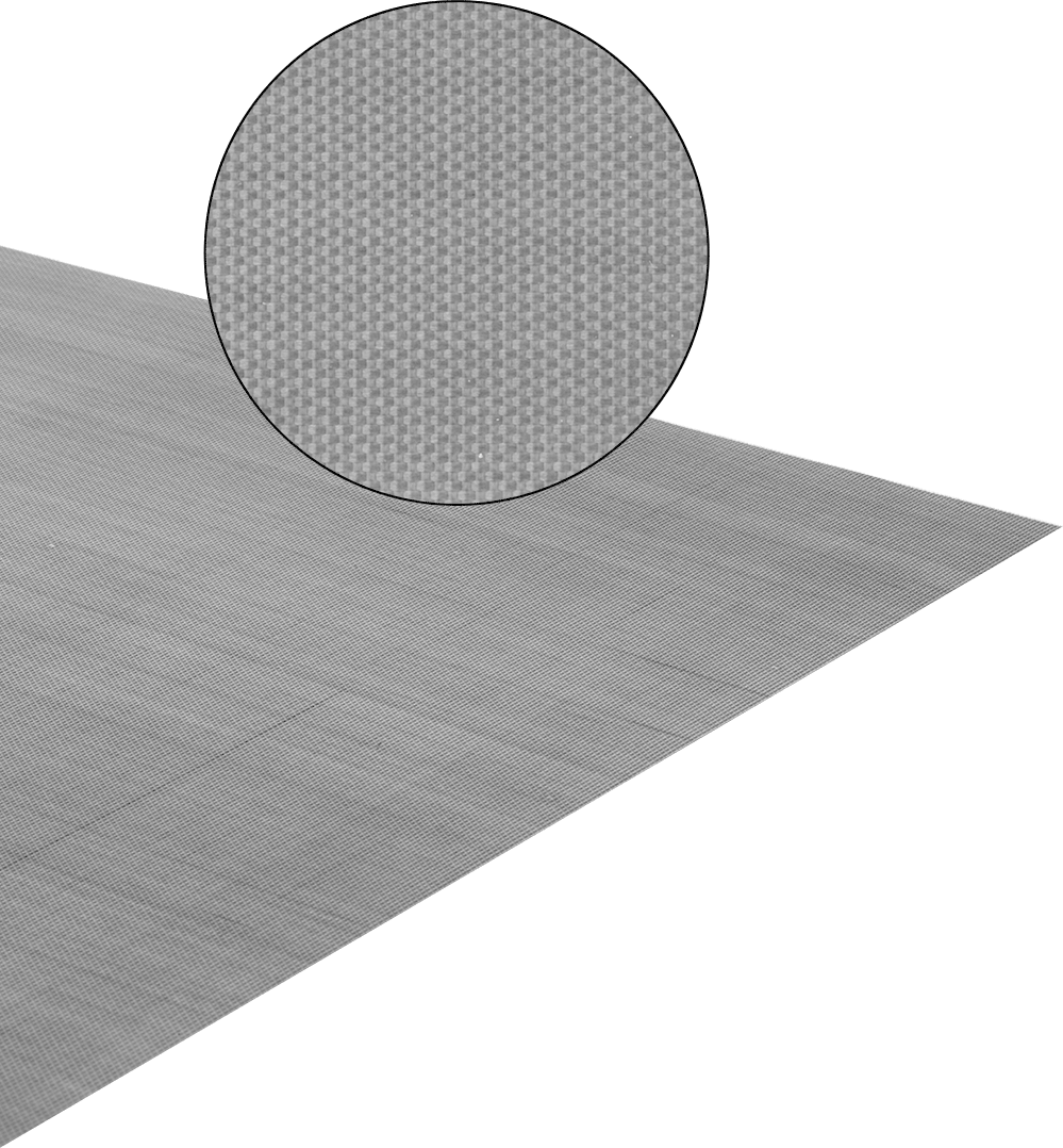 PTFE Kaplı Fiberglas Kumaş Levha, Gözenekli, 38“ Genişlik x 0,003” Kalınlık