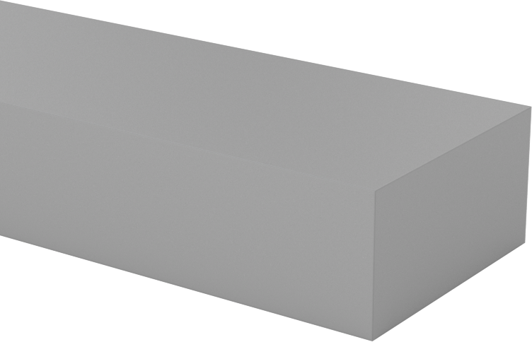 CPVC Çubuk, 1" Genişlik, 1/2" Kalınlık